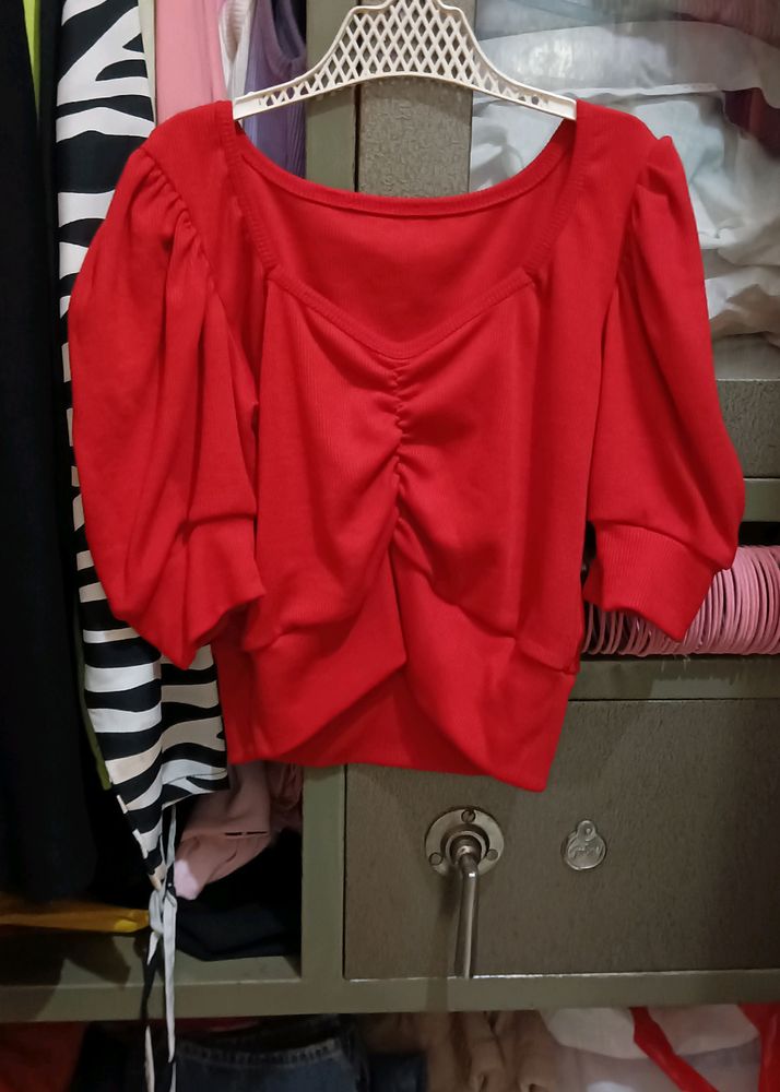 (Swap Avail.)Red Crop Top