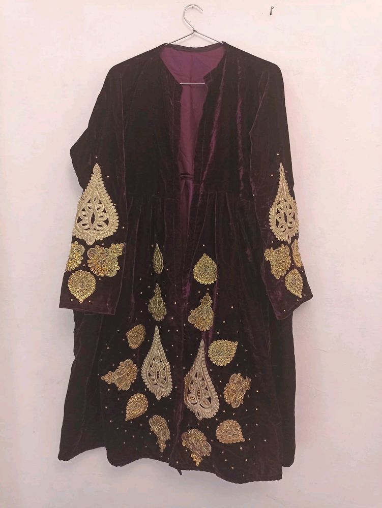 A Very Beautiful Wine Valvet Kurta