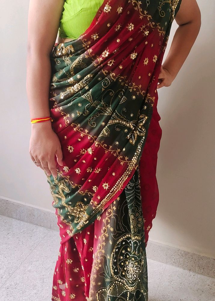 Heavy Embroidery Saree