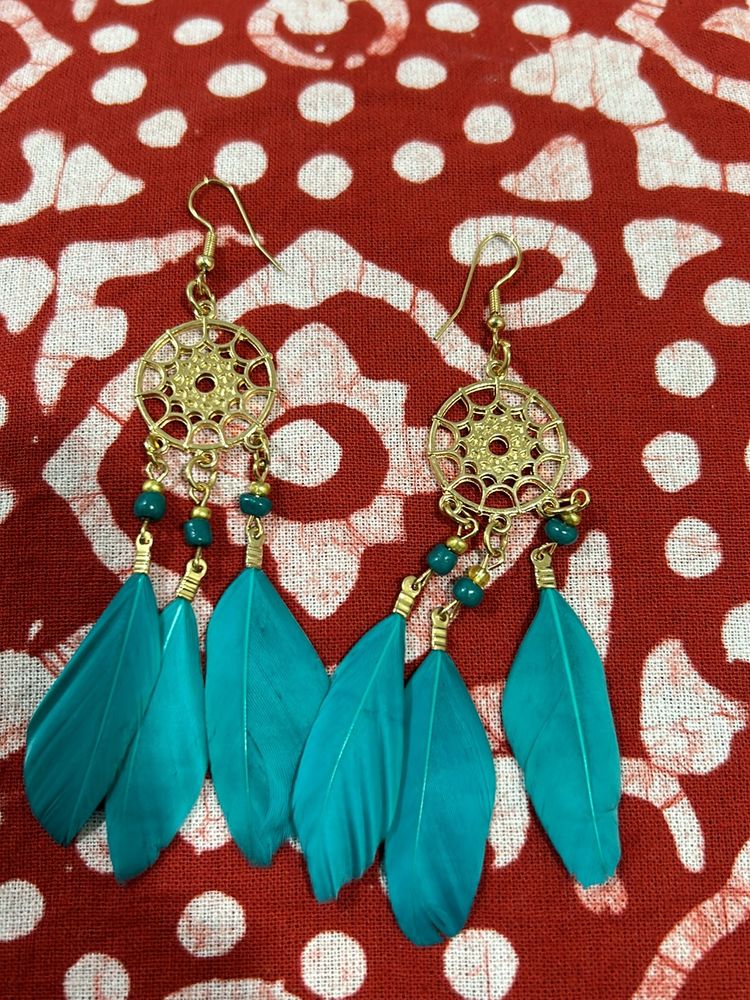 Peacock 🦚 Blue Earrings