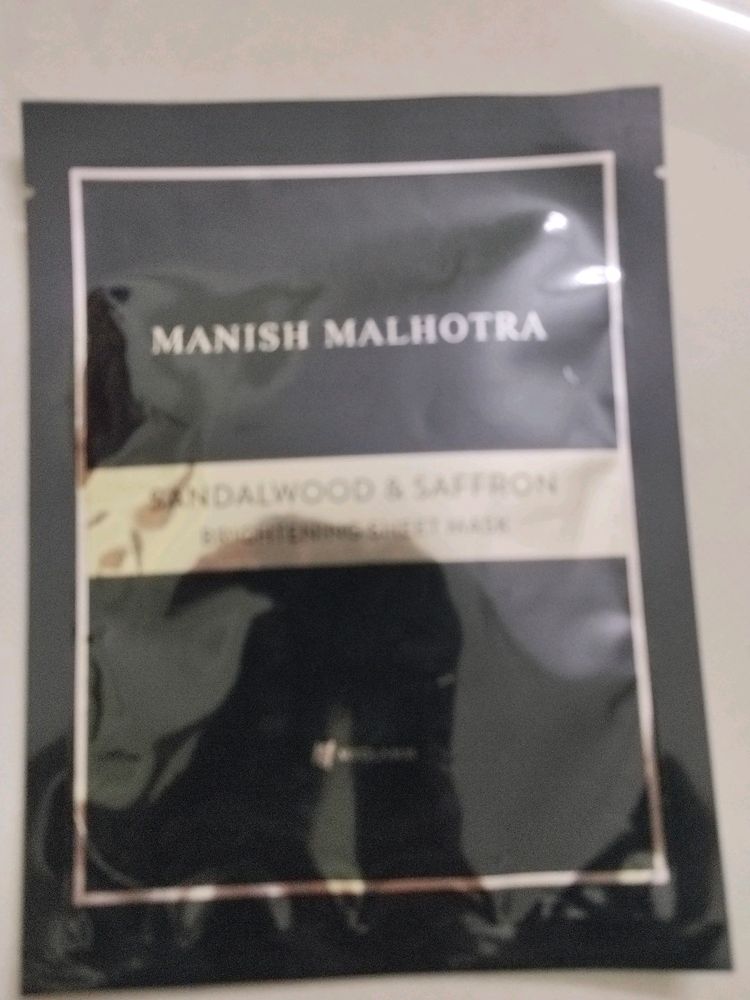 Manish Malhotra Sandalwood and Saffron Sheet mask