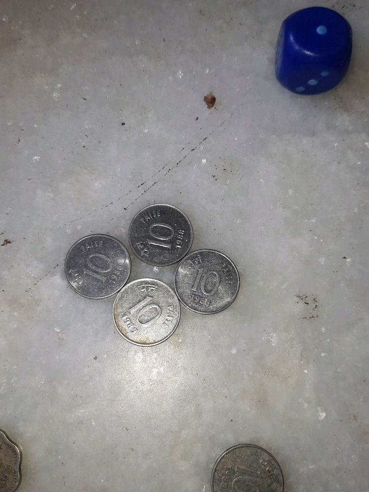 4 Smallest Size 10 Paisa Coins In Unc Condition