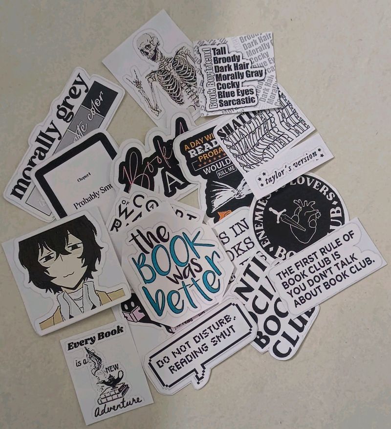 Boy Bookholic Sticker Journal/Scrapbook/Laptop