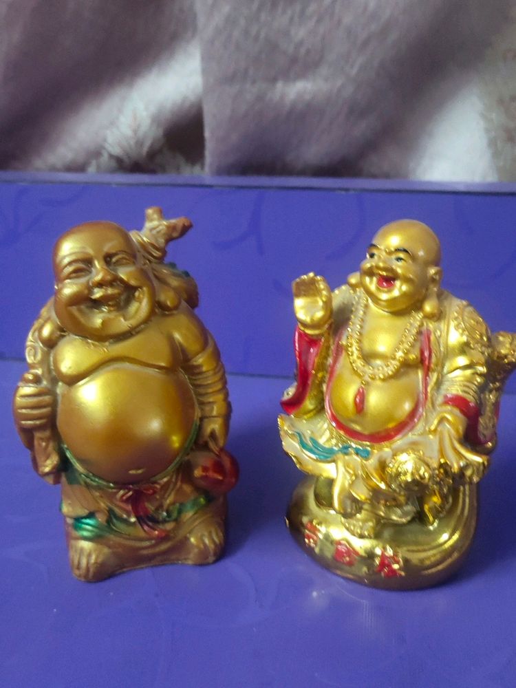 set of 2 laughing Buddha,,😊