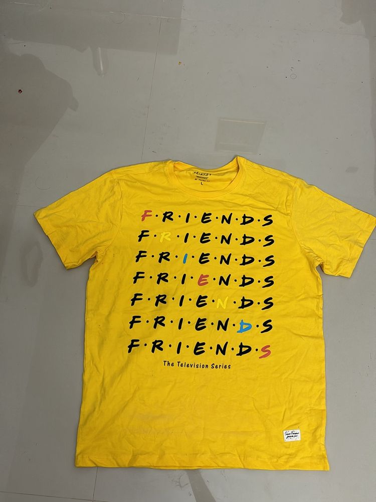 Friends Yellow Surplus Half Sleeve Tshirt