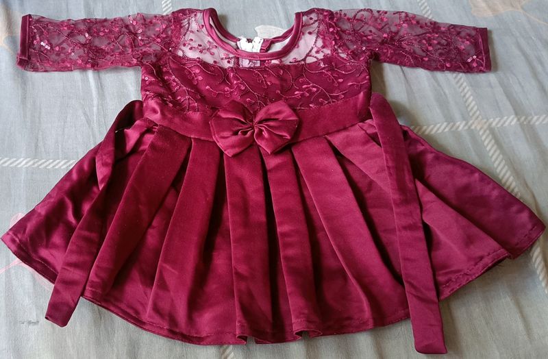 Mauve Beby girl Party frock Like new