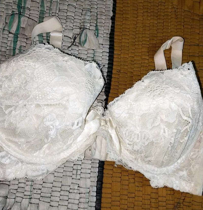 ❤️White Sexy Lace Pushup Bra For Women I Bust 38b