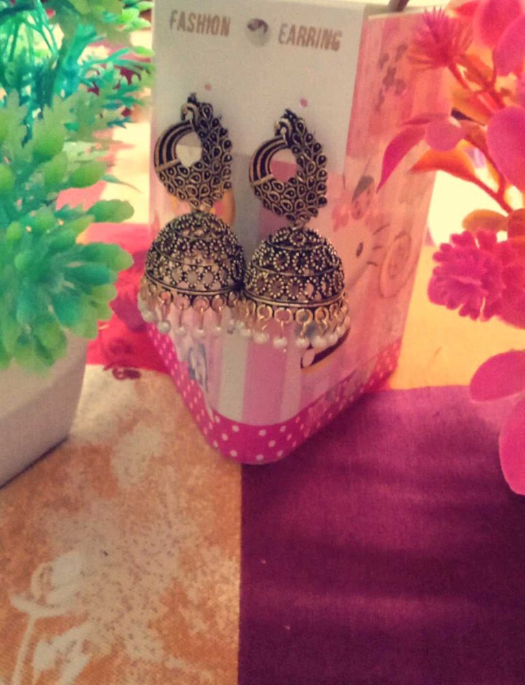 Antique Oxidized Jhumka For Girls...