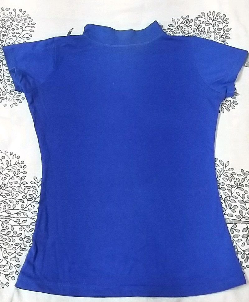 Blue Highneck Top