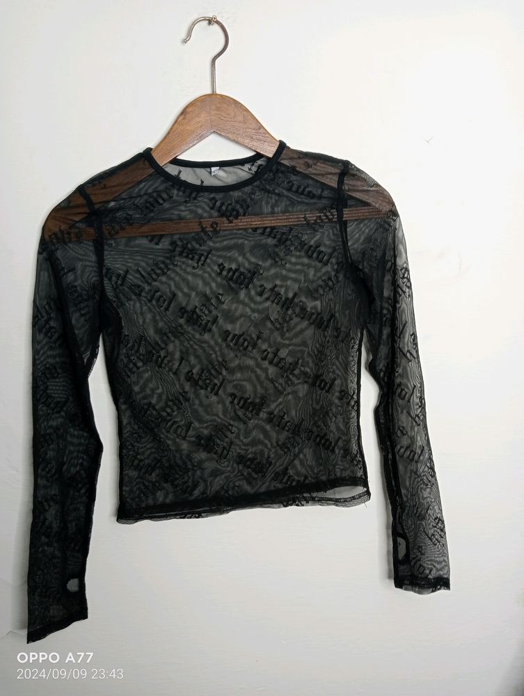 Black Colour Casual Crop Top (Girl' s)