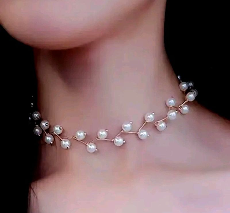 White Pearl Choker Set