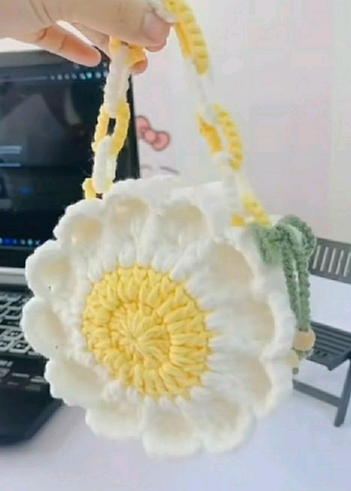 Crochet Flower Sling Bag