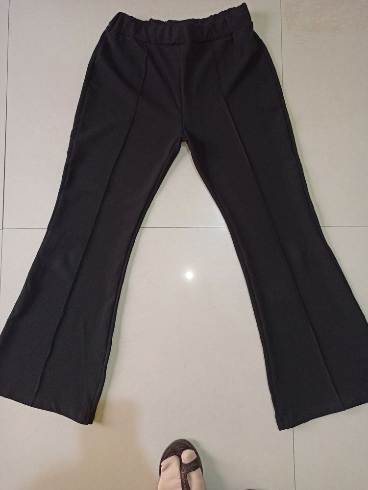 Black Women Flare pant strechable