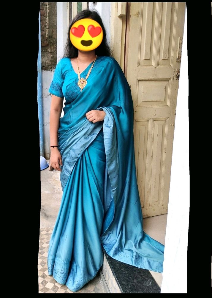 Diwali Special✨Double Shaded Silk Saree With Blous