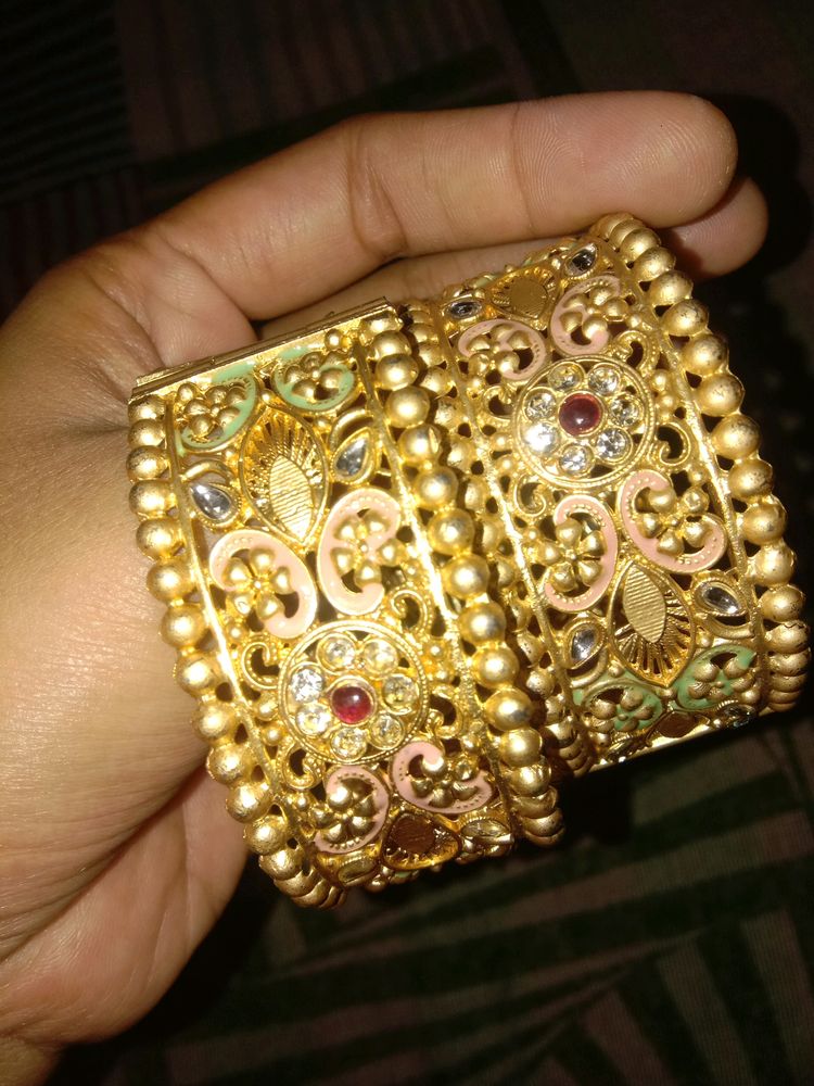 Beautiful Polki Bangles Cuff