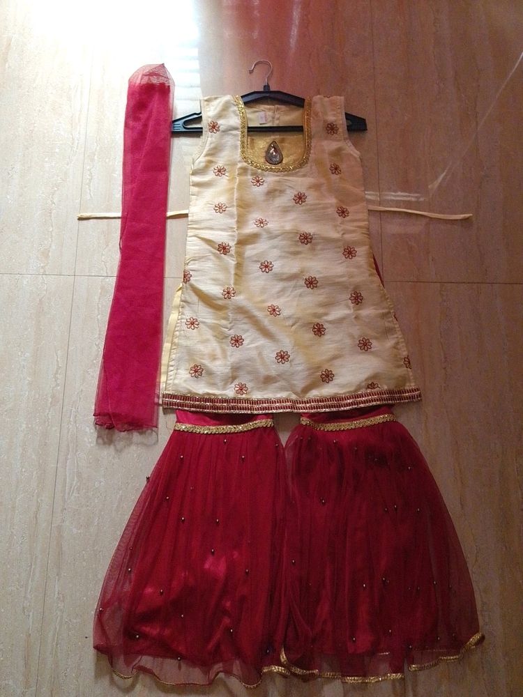 Sharara Set With Dupatta For Girls