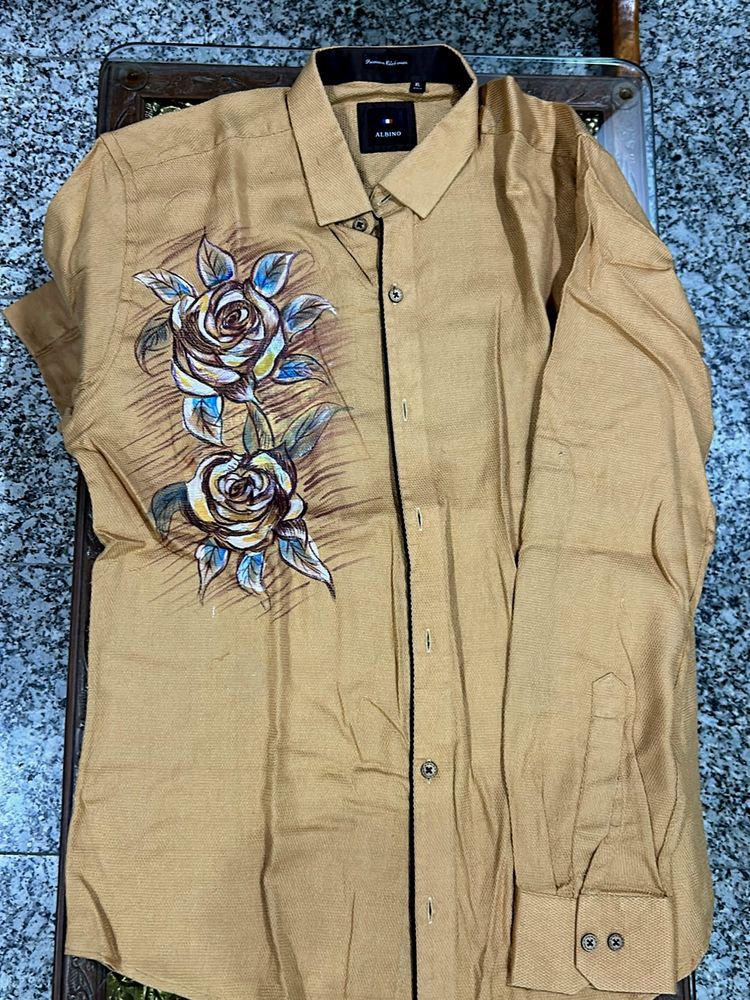 Albino Premium Party Wear Hand Painted EthnicShirt