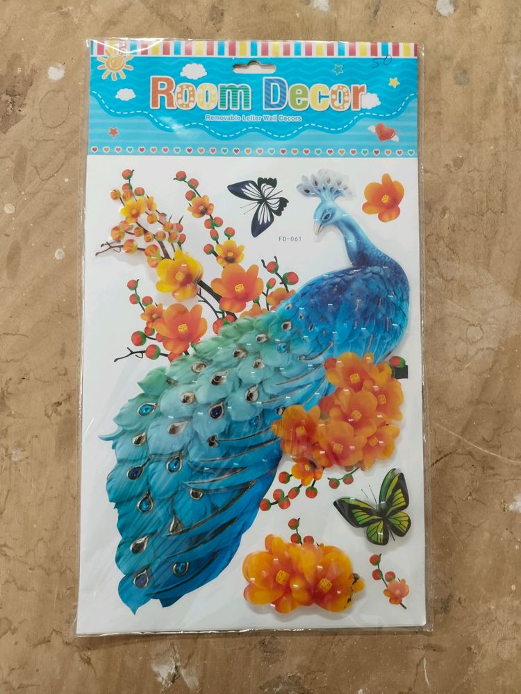 Peacock 3D Sticker For Room