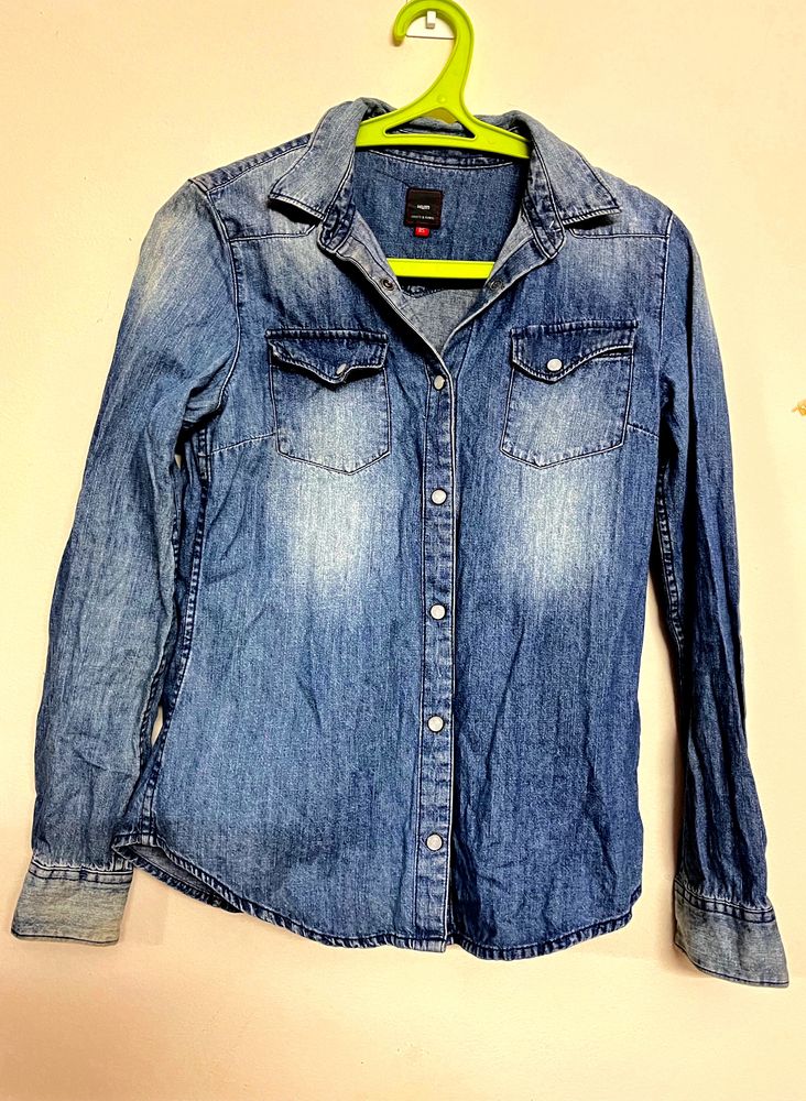 Blue Shaded Denim Shirt