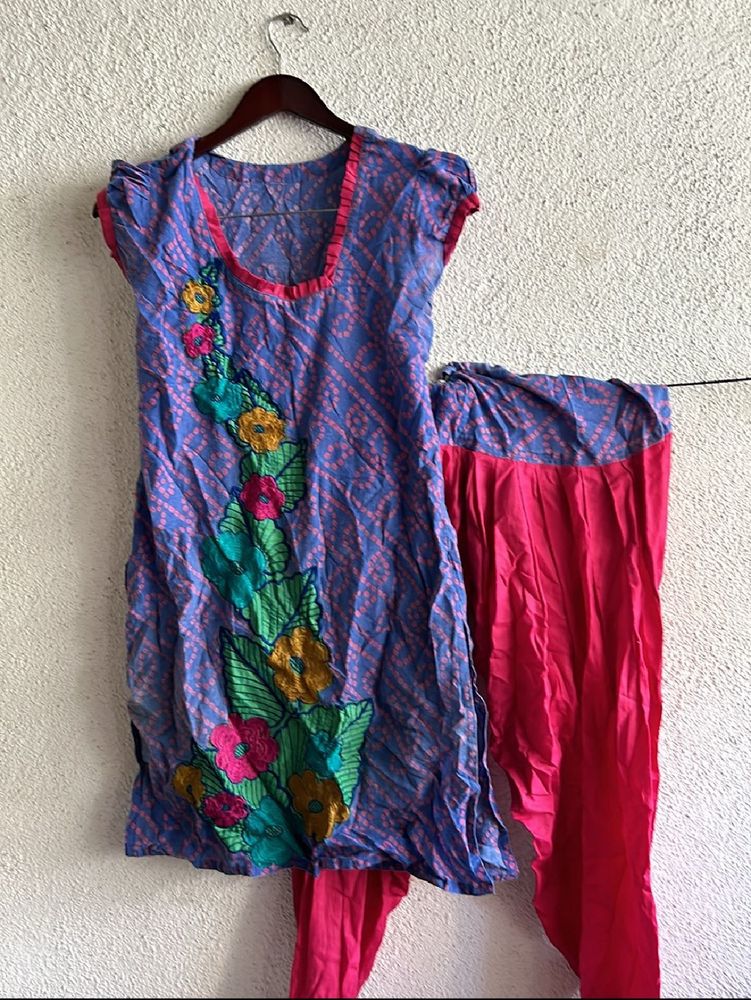 Bandhani Kurti Set