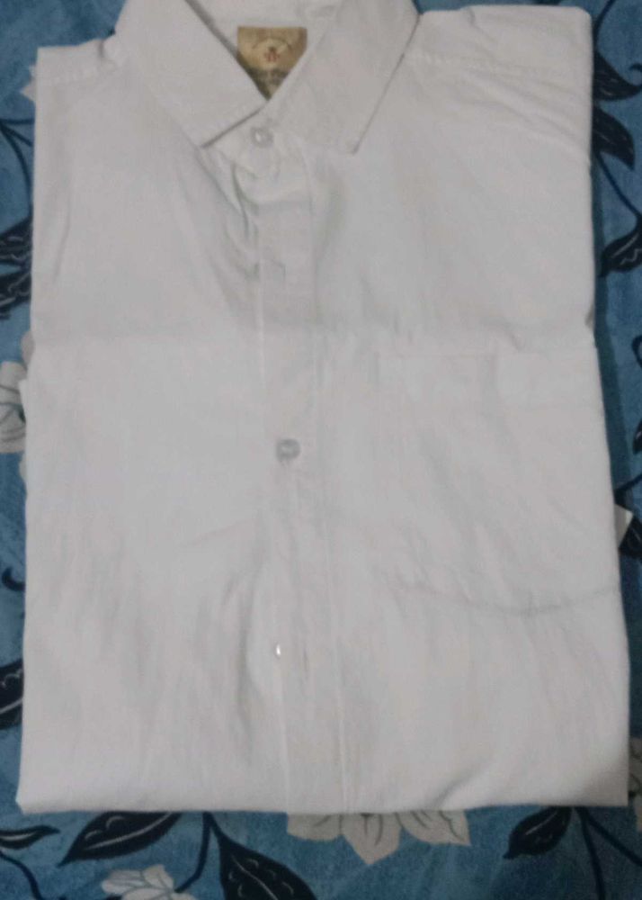 Formal White Cotton Shirt