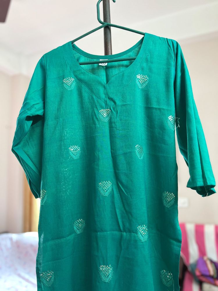 Gorgeous Sea Green Shinning Kurta