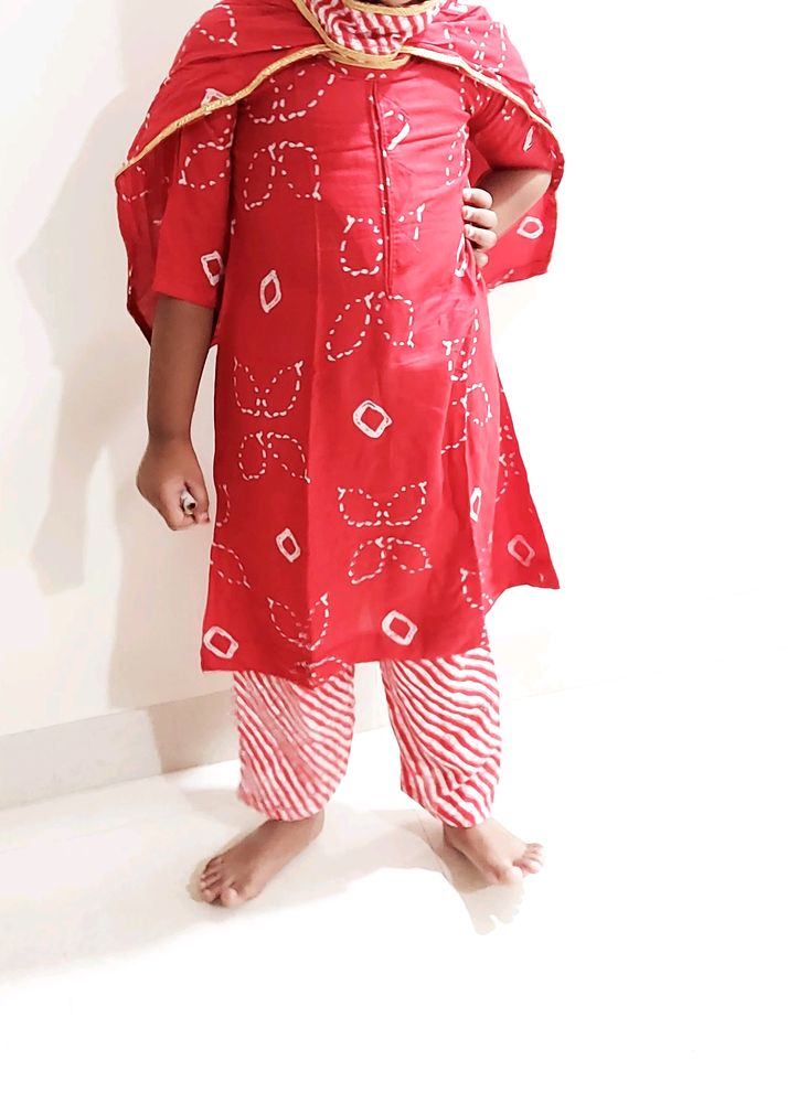 Kurti Bottom Duppata Mask Set