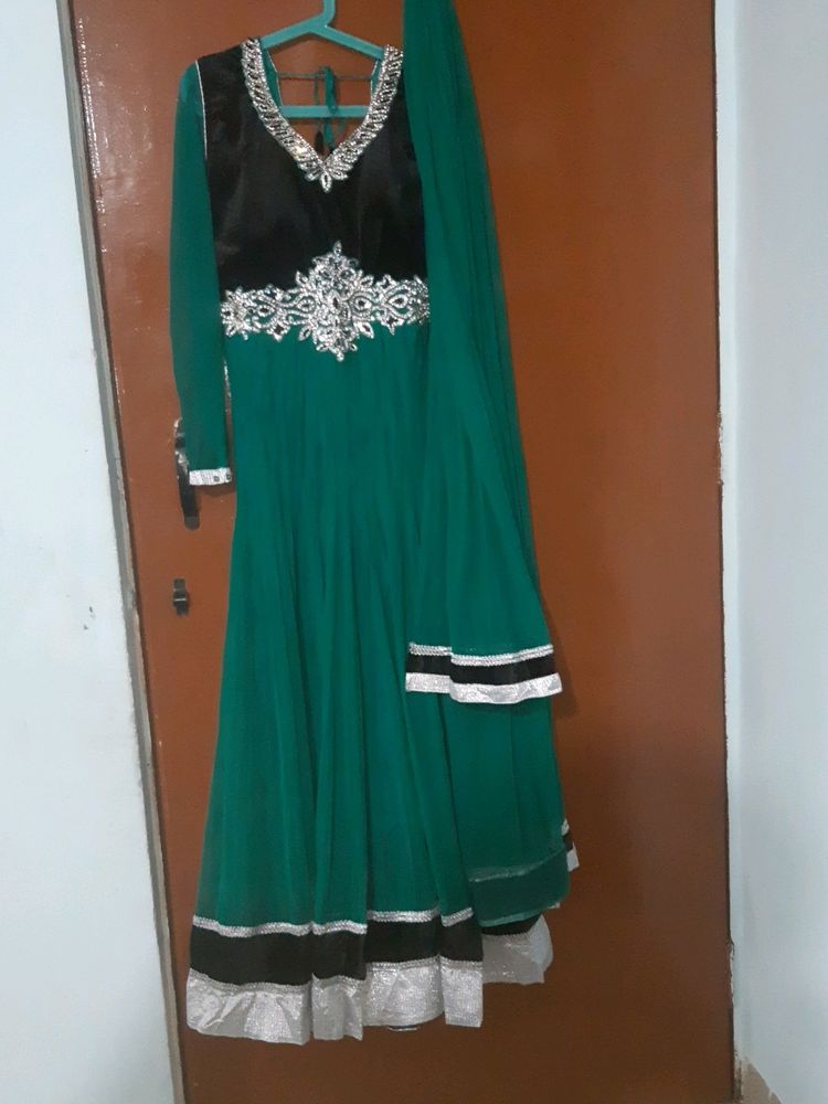 Anarkali Festive Kurta With Dupatta In Half Rate