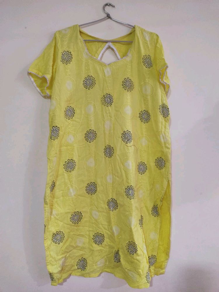 Kurti With Pearl Design