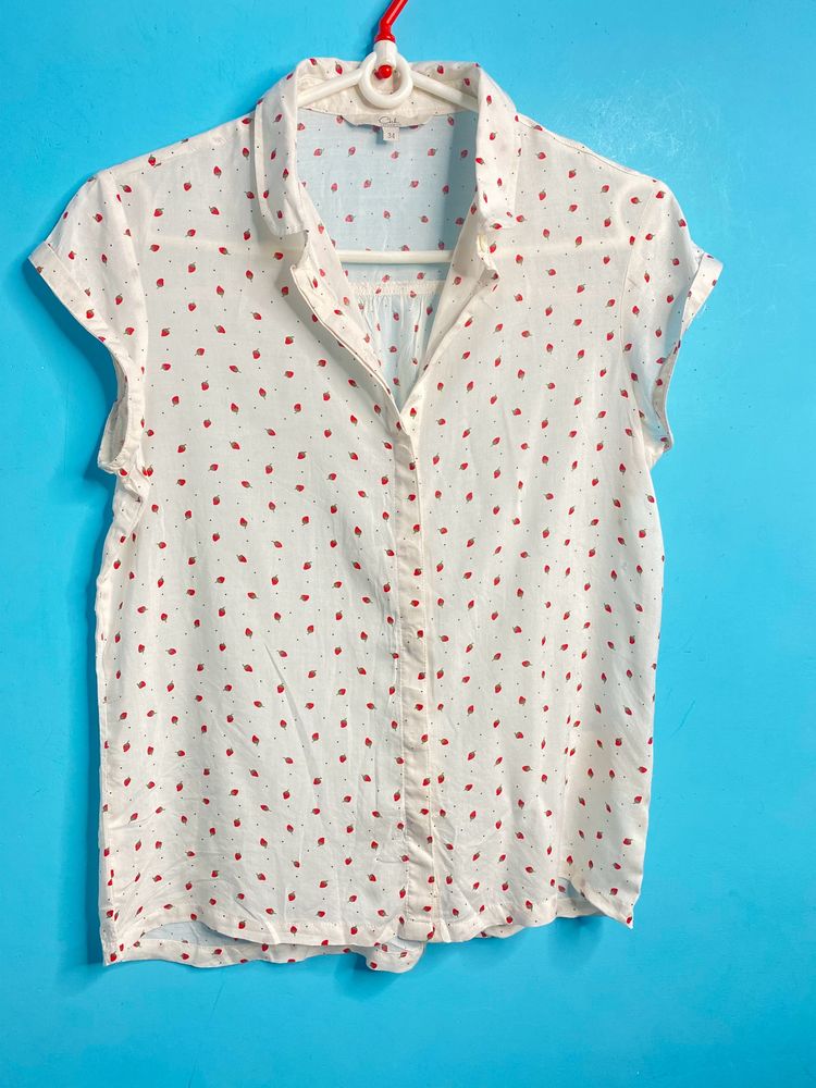 Strawberry Print Cute Shirt