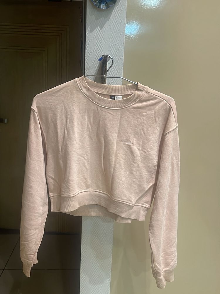 baby pink sweatshirt