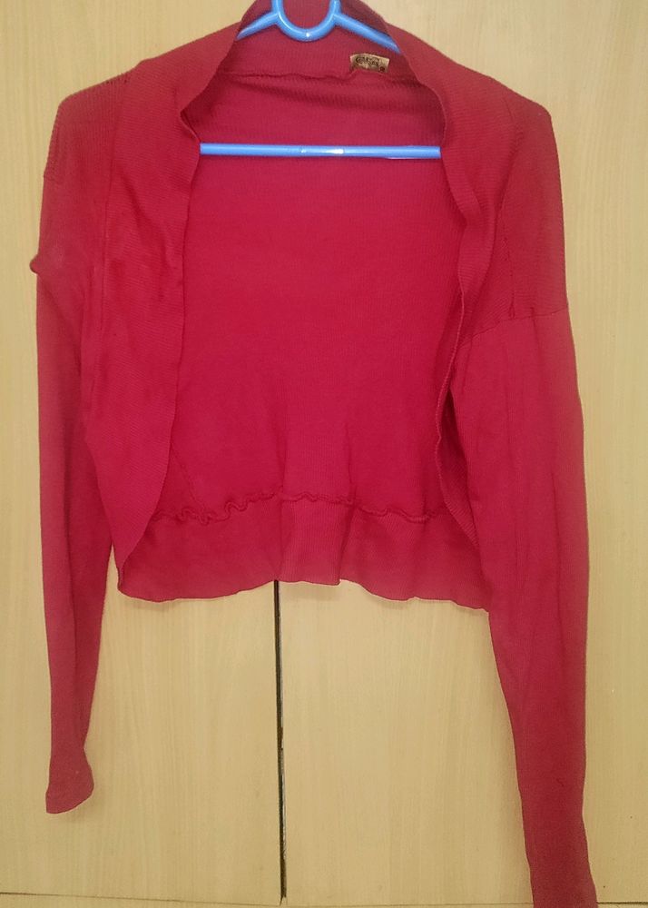 Red Women Wear Jacket