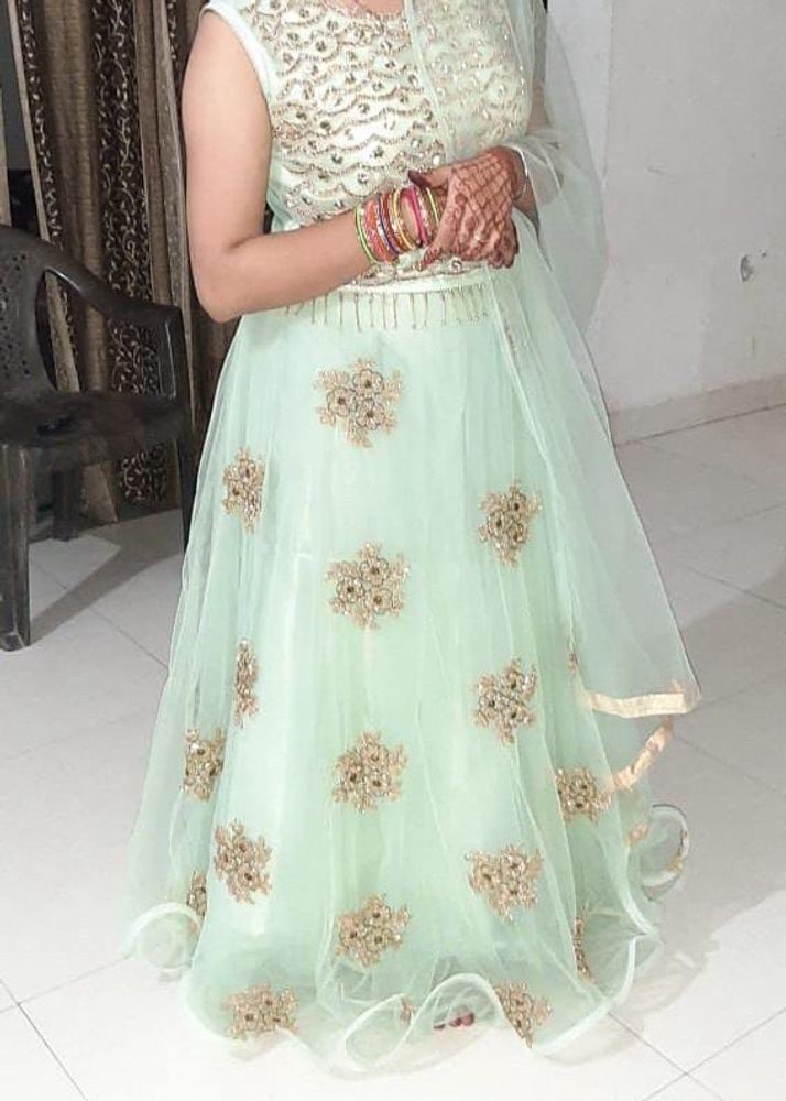 Lehnga Choli In Light  Green Colour