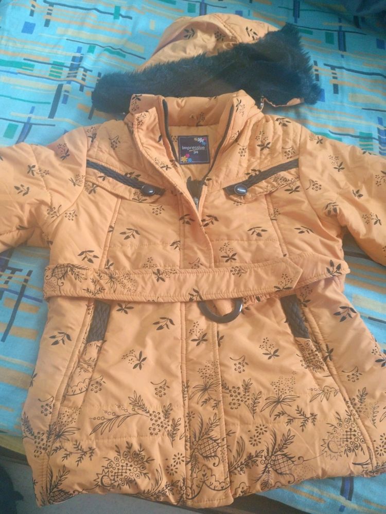 Girl's Jacket With Detachable Cap