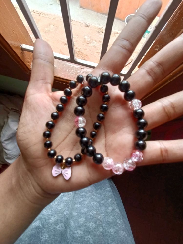 Combo Of Black Beaded Bracelets