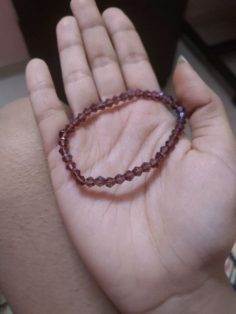 Purple Shining Beaded Bracelet