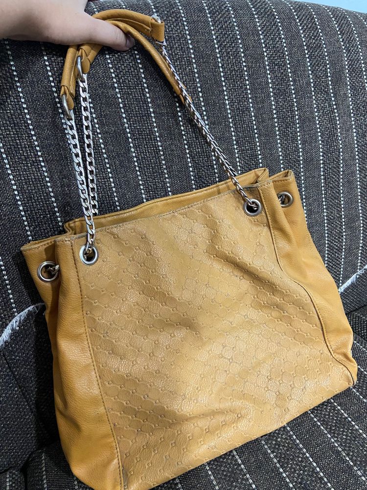 Marie Claire Mustard Shoulder Bag