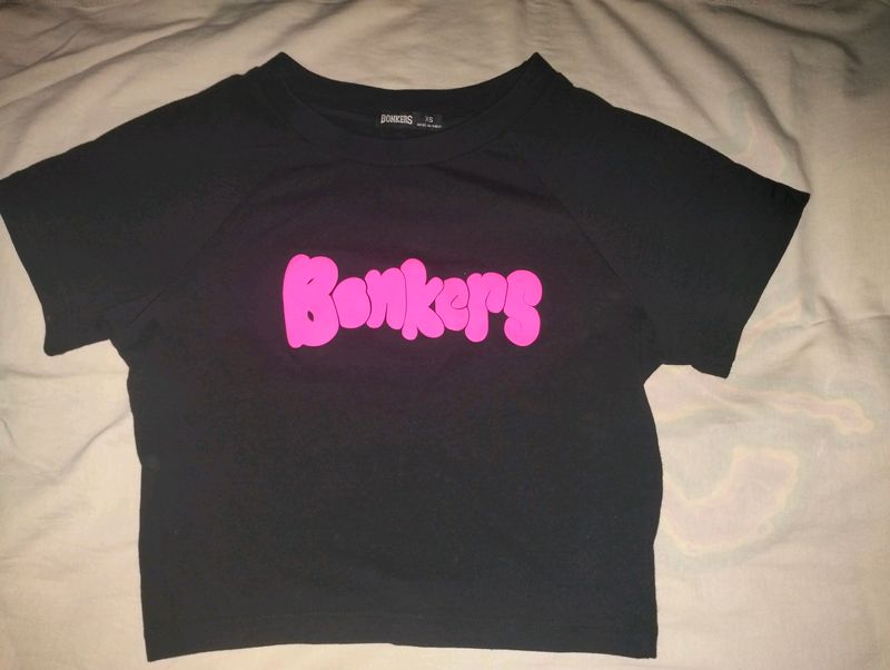 Bonkers Corner Baby Tee XS Black