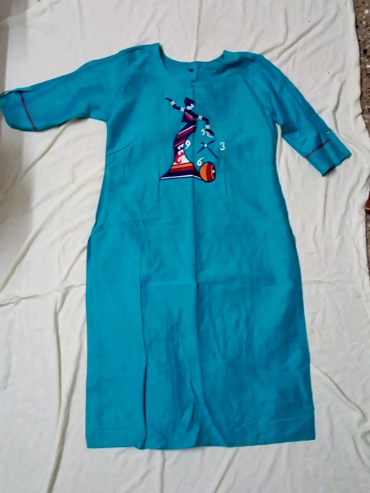 Peacock Green Kurta (XXL)