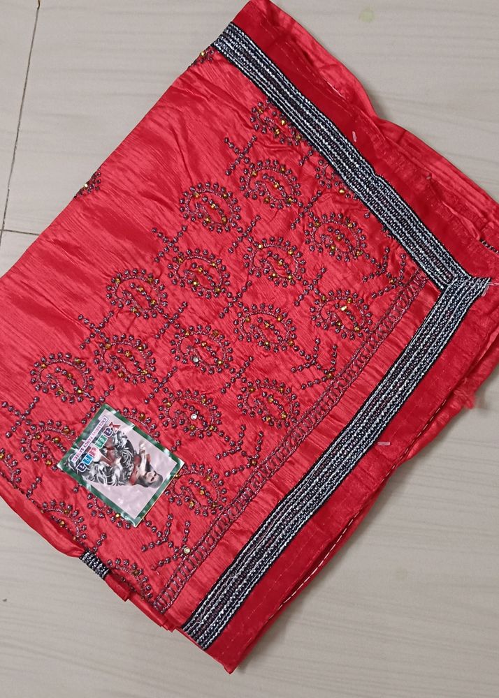 Georgette Red Colour Saree