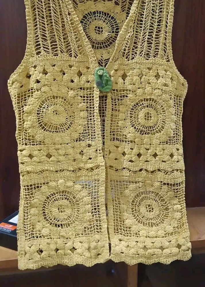 Beautiful M Size Crochet Jacket Or Shrug