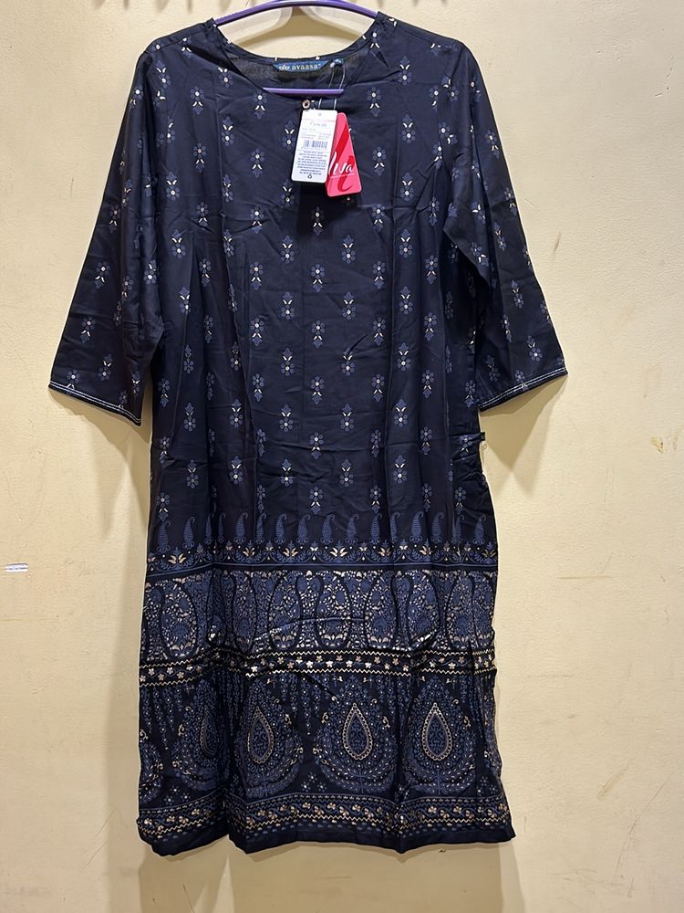 Avaasa Floral Print Straight Kurta Size L