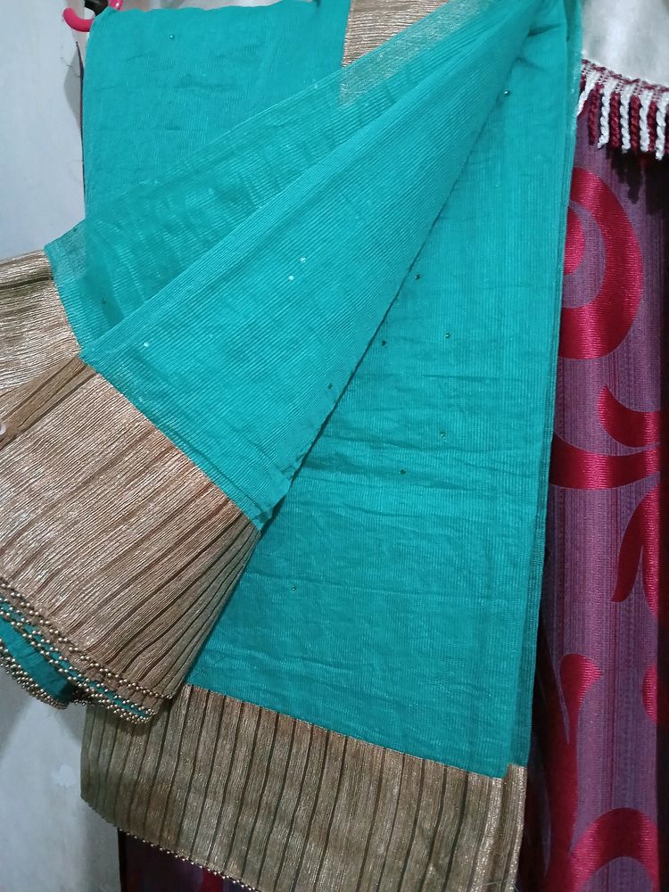 Saree With Blouse Lace