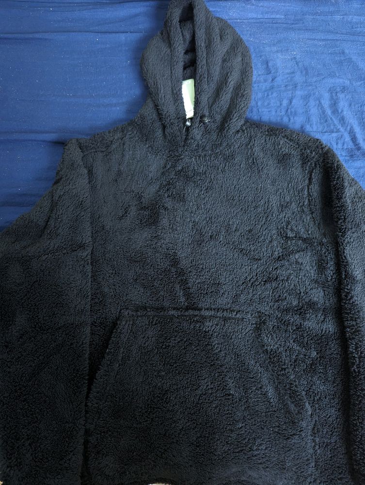 Relaxed Fit Teddy Unisex Hoodie (H&M)