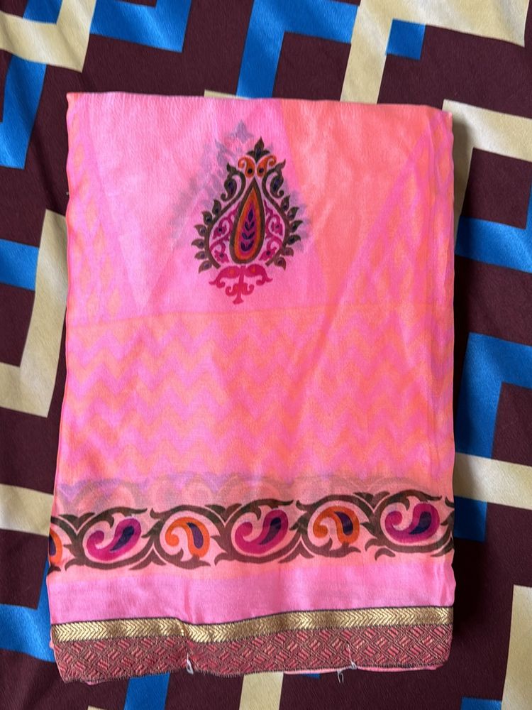 Four Sarees Combo With Blouse Pices