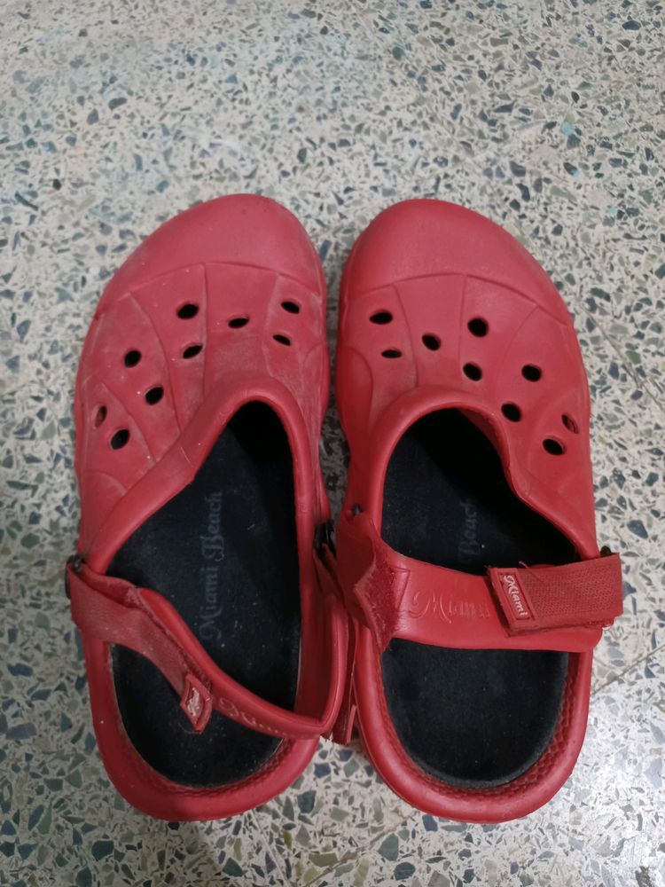 Red crocs