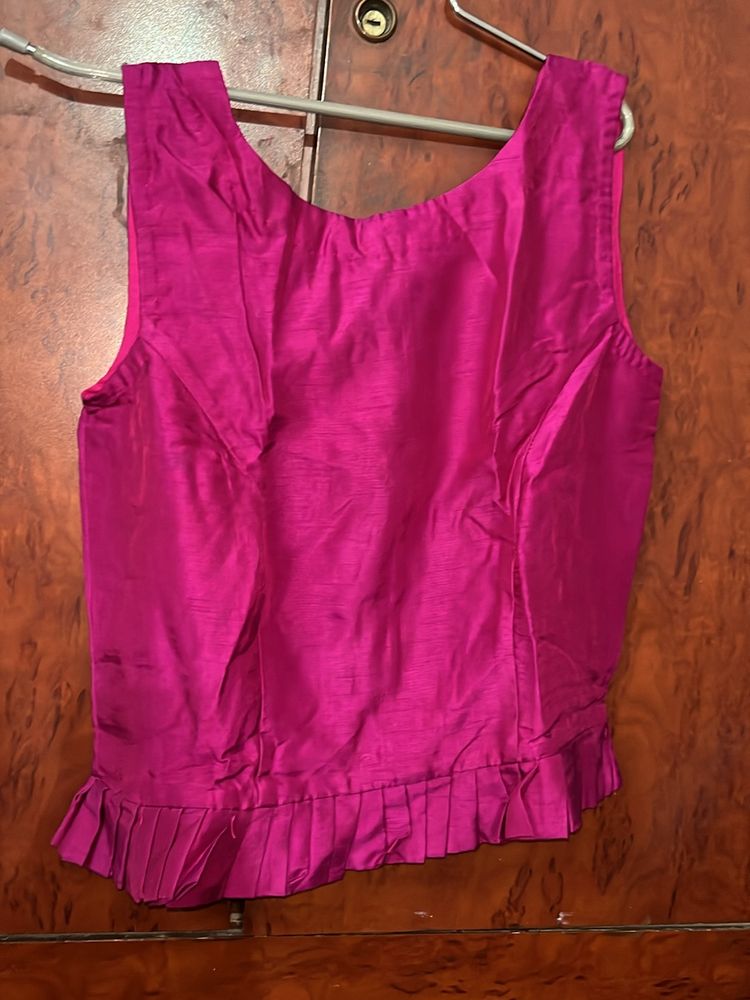 Magenta Ethnic Blouse