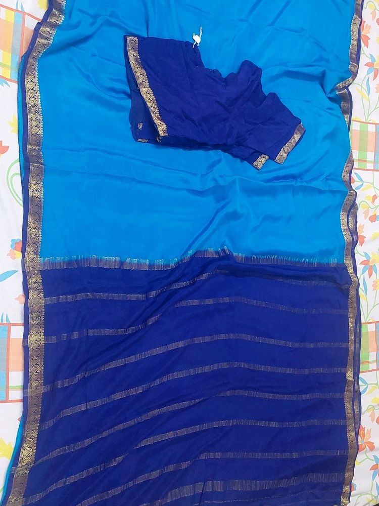 Good Condition Mysoore Silk Saree For Sale