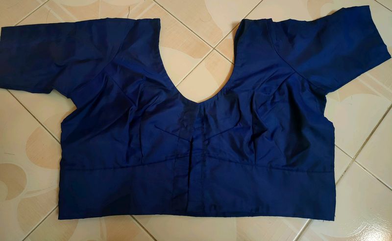 Dark Blue Contrast Blouse