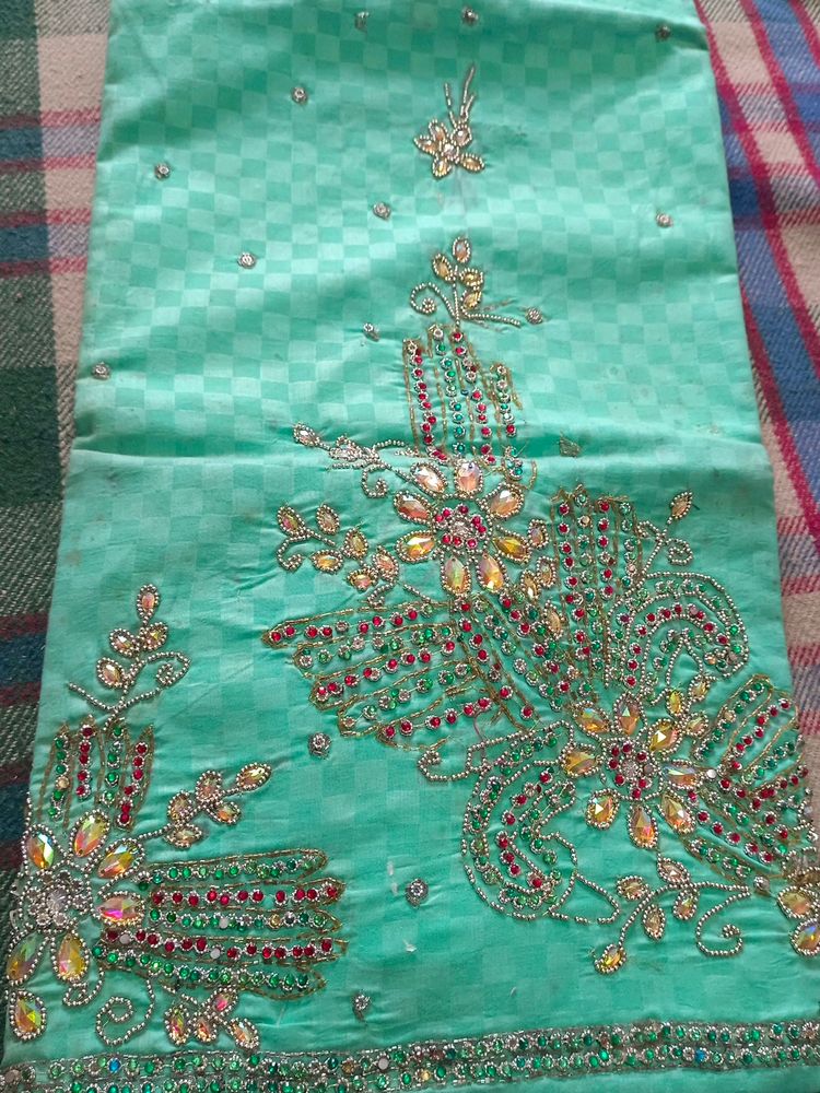 Cotton Handwork Suit With Duptta